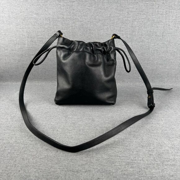 Fossil Crossbody Bag Small Black Leather Festival‎ Beachy Boho Bucket Bag - Picture 3 of 16
